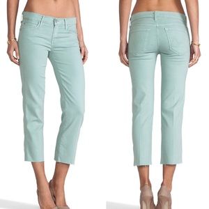 MOTHER The Rascal Fray Ankle Jeans in Heaven Sage